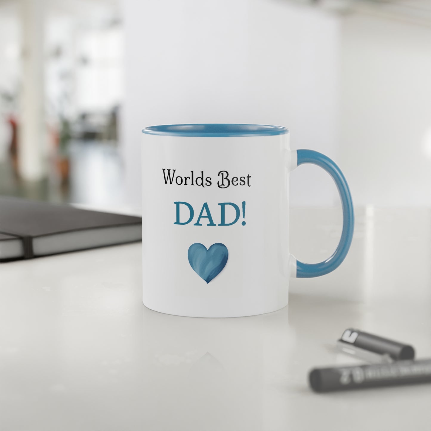 Worlds Best Dad - Blue Accents